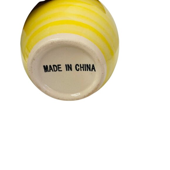 Ginger Jar Ceramic Yellow Floral Jar With Lid Storage 4" Decorative Hand-Painted - Picture 11 of 13